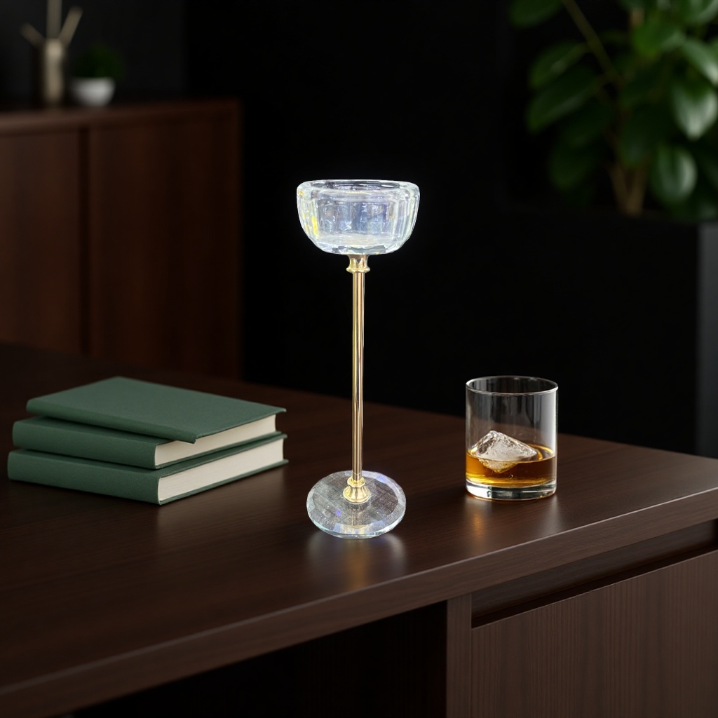 Transparent glass candlesticks, simple and modern home decoration, candle holders, desktop ornaments Specification image