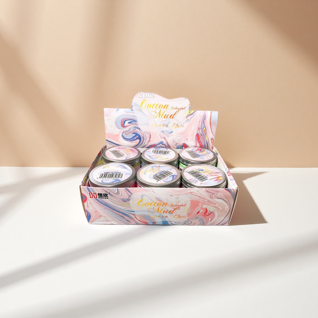 彩色棉花泥儿童手工DIY套装含商品包装盒安全无毒可水洗