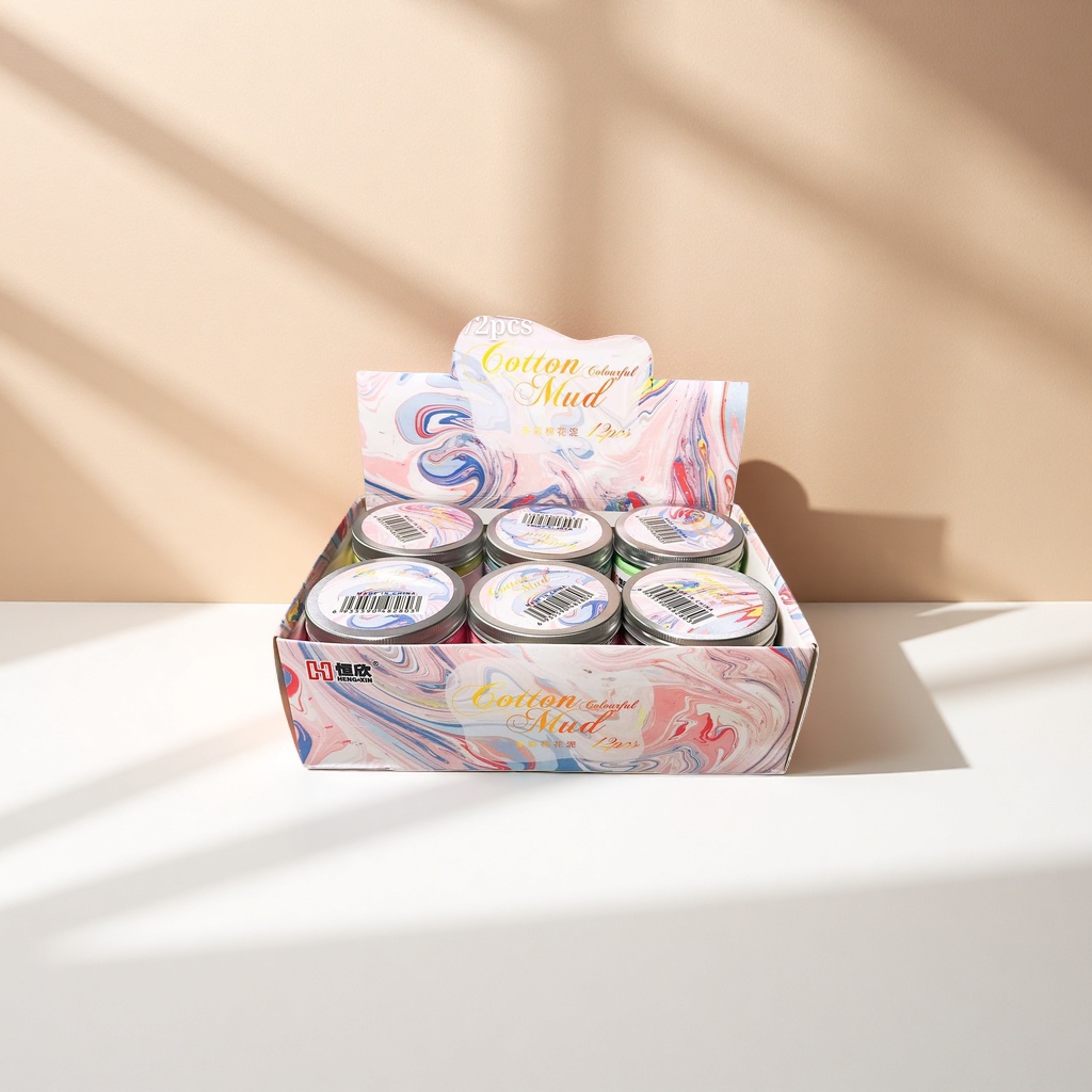 彩色棉花泥儿童手工DIY套装含商品包装盒安全无毒可水洗产品图