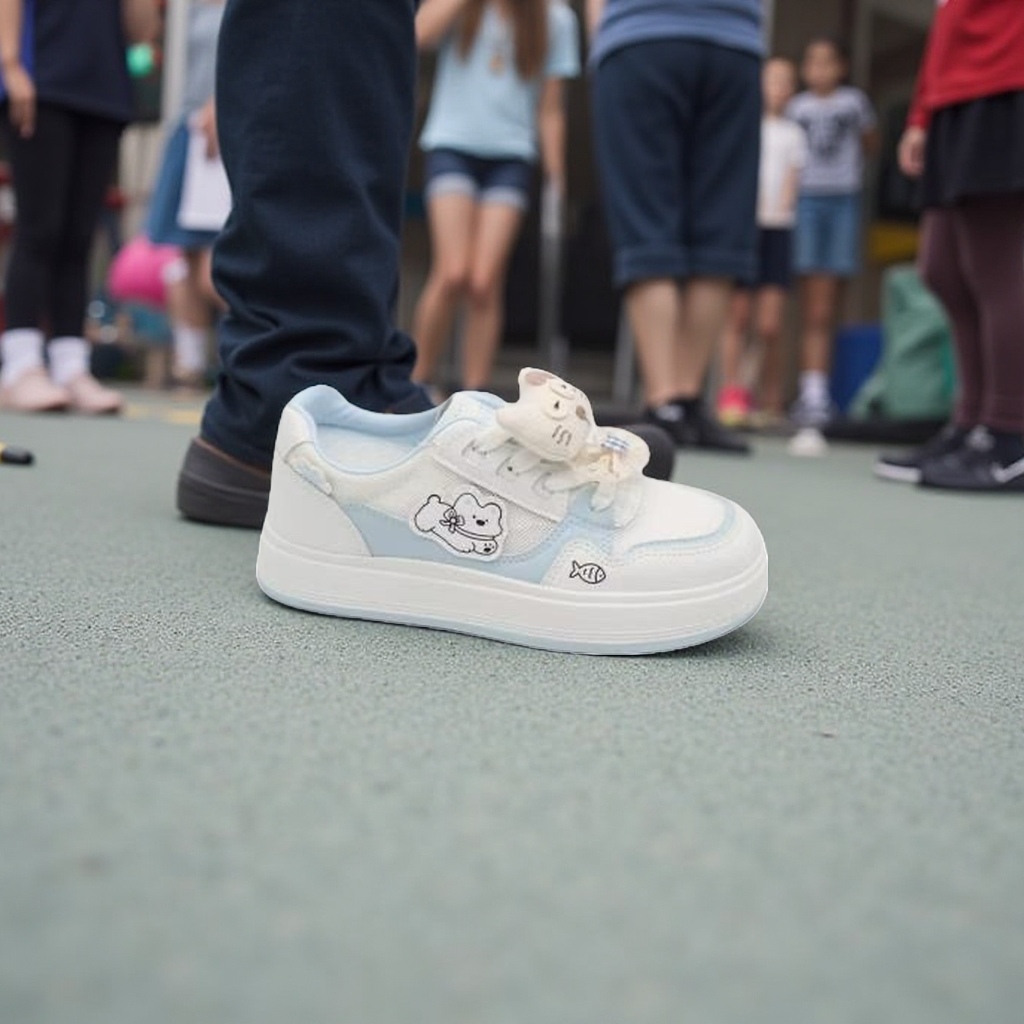 The cute cartoon cat pattern sports shoes are comfortable, breathable, lightweight and versatile Specification image