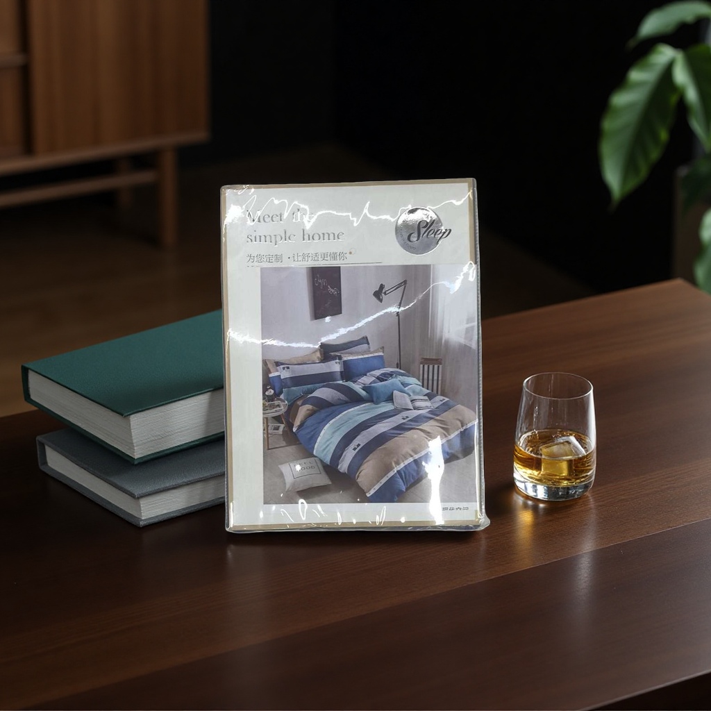 Conjunto de cama de algodón 4 piezas funda edredón sábanas funda de almohada 100% algodón estampado piel suave details Picture