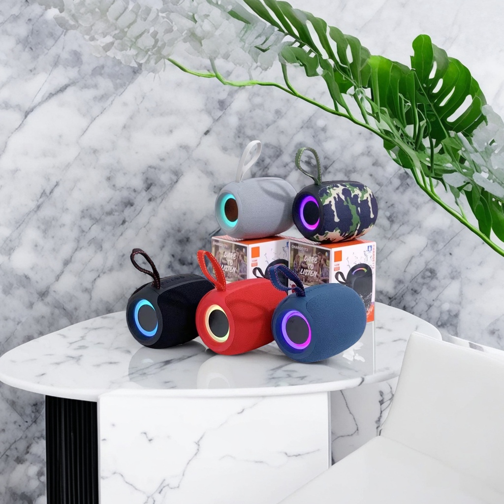 The CHARGE173 Bluetooth speaker is portable and waterproof for outdoor use. It supports TF card and AUX input at 152449832