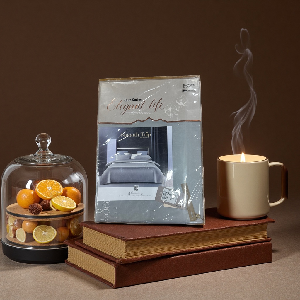 The bedding set includes a beautiful packaging box, a four-piece set of pure cotton skin-friendly household items. 153432978