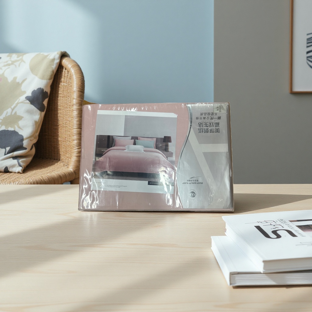 Bedding set: Pure cotton four-piece set with duvet cover, pillowcase and bed sheet. Skin-friendly, breathable and simple style Application Scenario