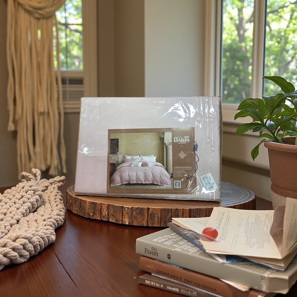 Bedding set: Pure cotton four-piece set, including duvet cover, pillowcase and bed sheet, double simple style Specification image