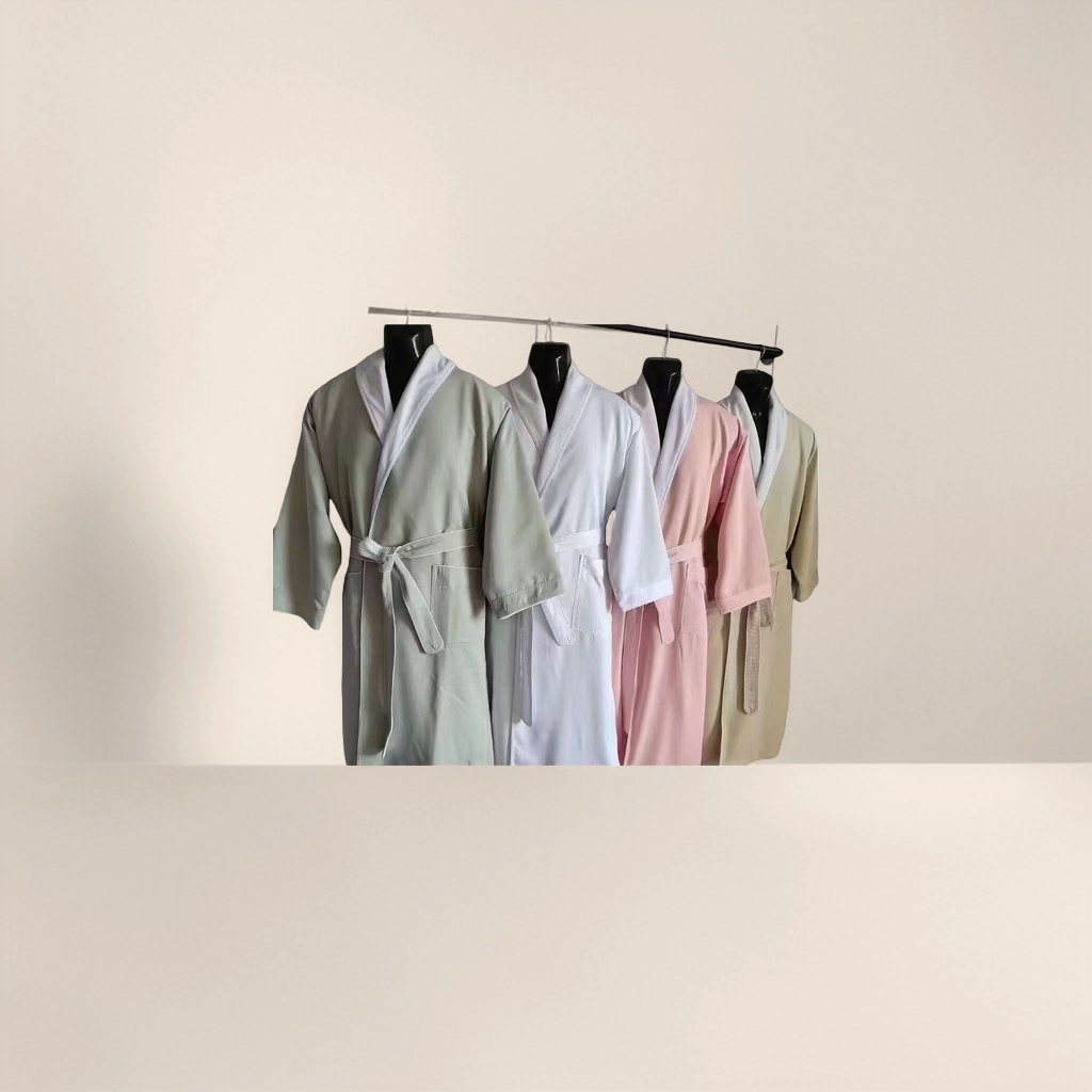 Pure cotton thickened bathrobes for both men and women, water-absorbing and quick-drying home bathrobes, 100% cotton large-sized bathrobes