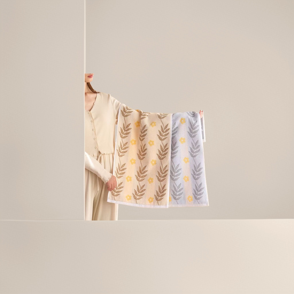 Floral patterned pure cotton towel thickened, absorbent and quick-drying, for bathroom use Specification image