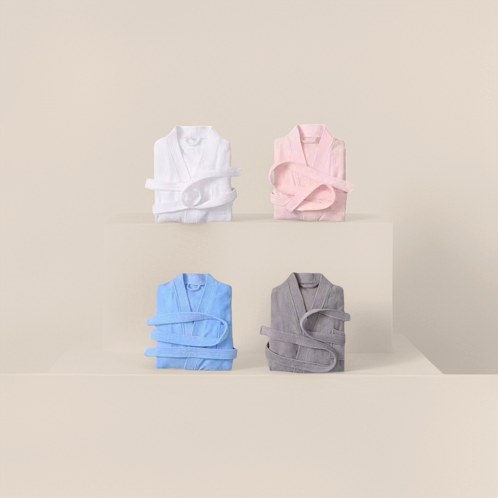 Pure cotton thickened bathrobes are available in multiple colors