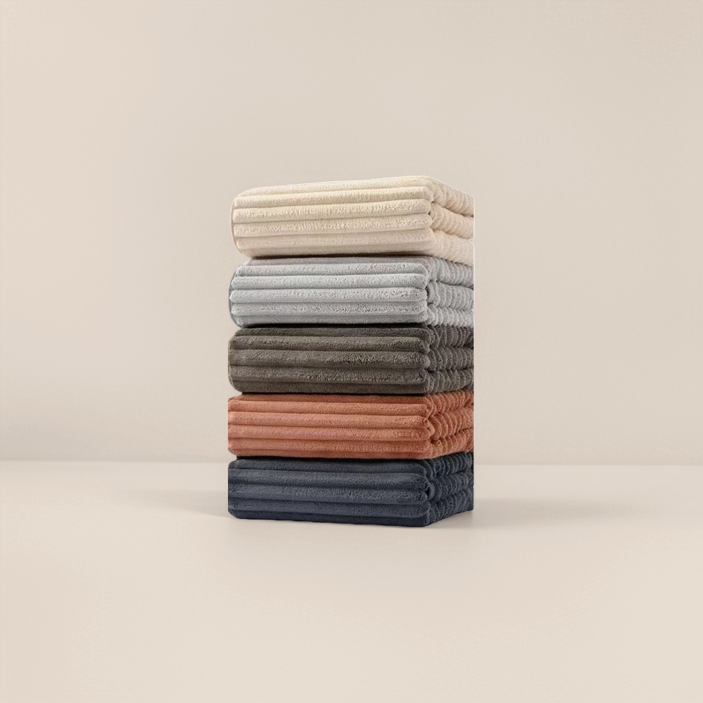 A soft towel stack for stacking household absorbent and quick-drying pure cotton face towels Application Scenario
