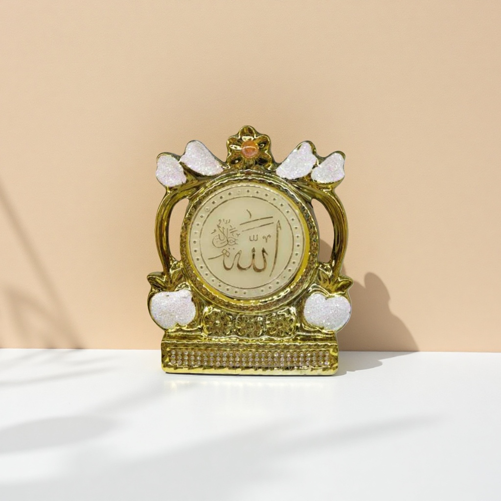 Golden Islamic-style decorative ornaments