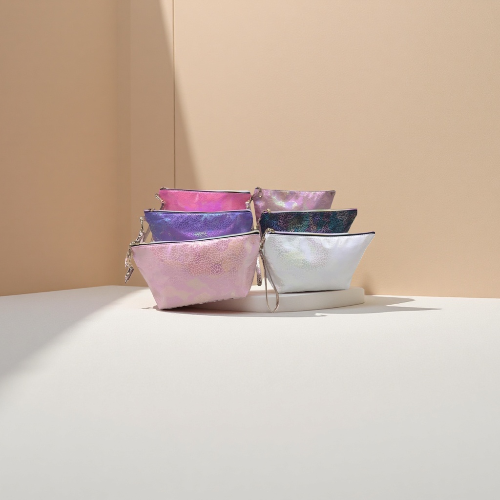 Rainbow-colored reflective texture handbag Specification image
