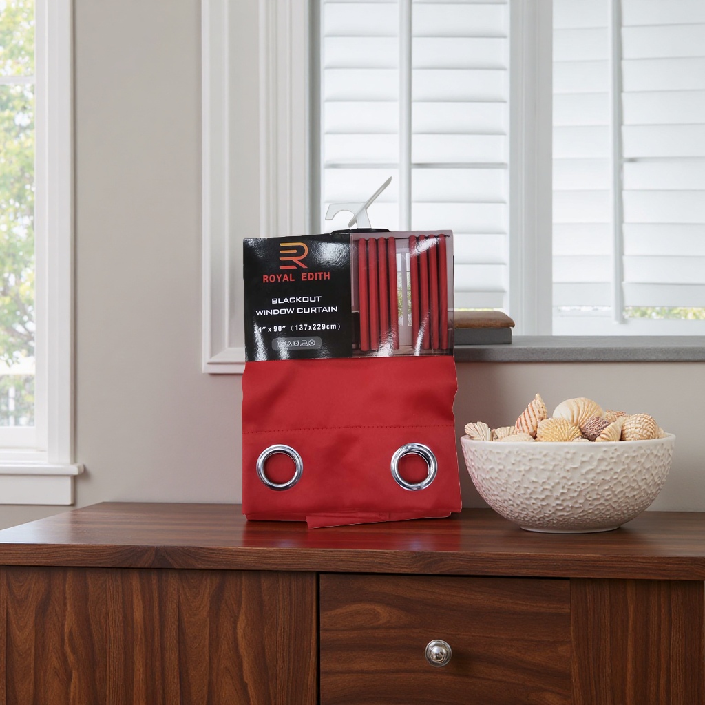 The red blackout curtains have a high light-blocking rate and good drape, making them suitable for both living rooms and bedrooms Application Scenario