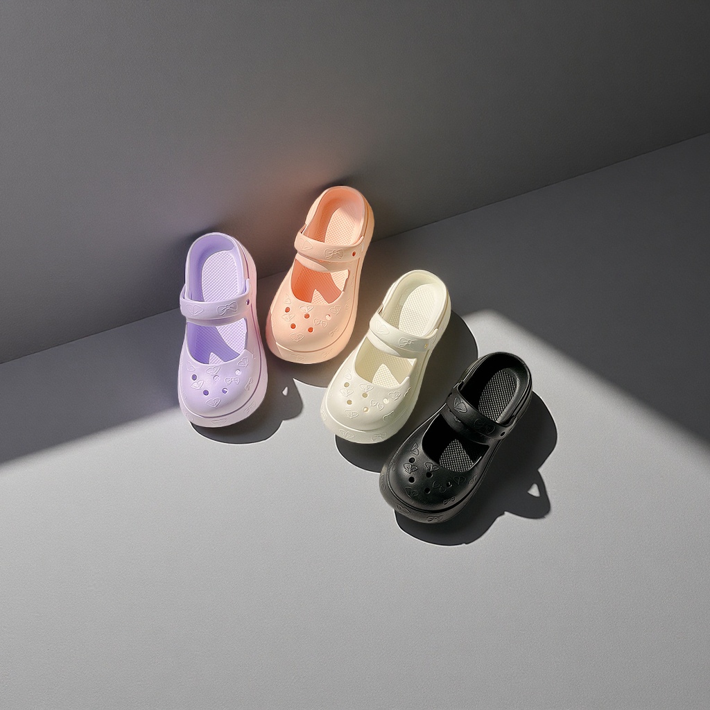 Colorful plastic sandals for women's summer, anti-slip and breathable casual beach shoes Specification image