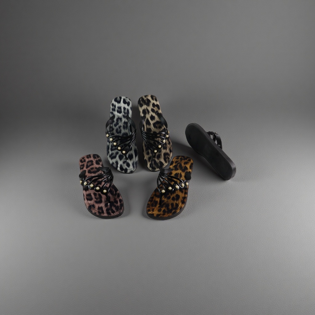 Leopard print patterned women's home slippers with comfortable, anti-slip and soft soles, new summer style Application Scenario