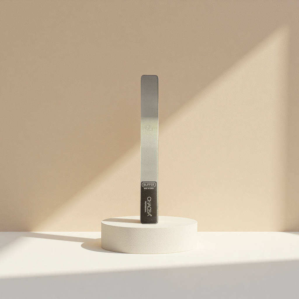 A professional nail polishing and shaping tool with fine and coarse sand on both sides Specification image