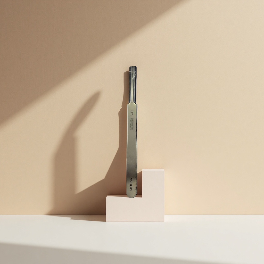 Stainless steel cell tweezers, metal fine tweezers for laboratory use, 12cm Specification image