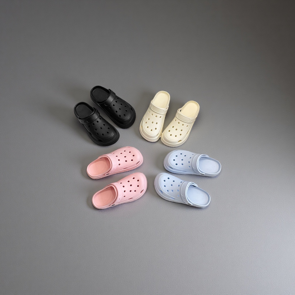 Colorful crocs women's summer breathable, anti-slip, lightweight and casual sandals Specification image