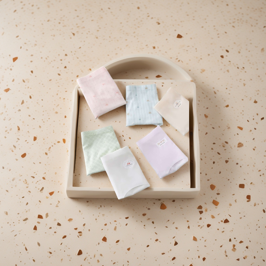 Ultra-thin 10D quick-drying seamless underpants, 10A silk antibacterial water ice, blue print, heart bear, light ice powder print, small cherry ice purple, water ice green print, bow, water ice gray, Gentle Comfort Application Scenario