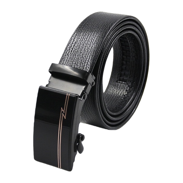 Black leather belt men's business casual belt, 3.5cm wide adjustable Item Picture