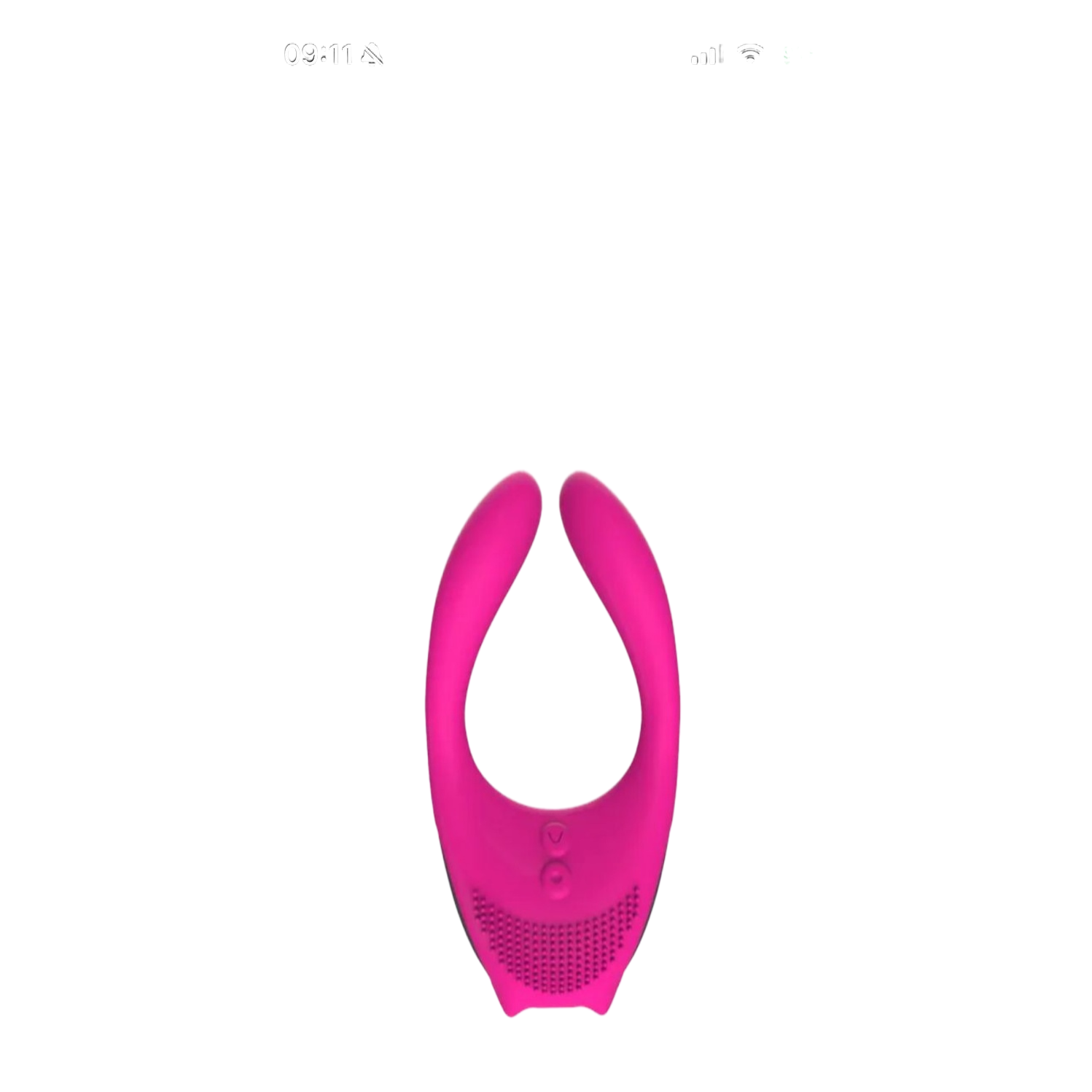 粉色、U形、硅胶、震动器、按摩器、女性用品、成人玩具白底实物图