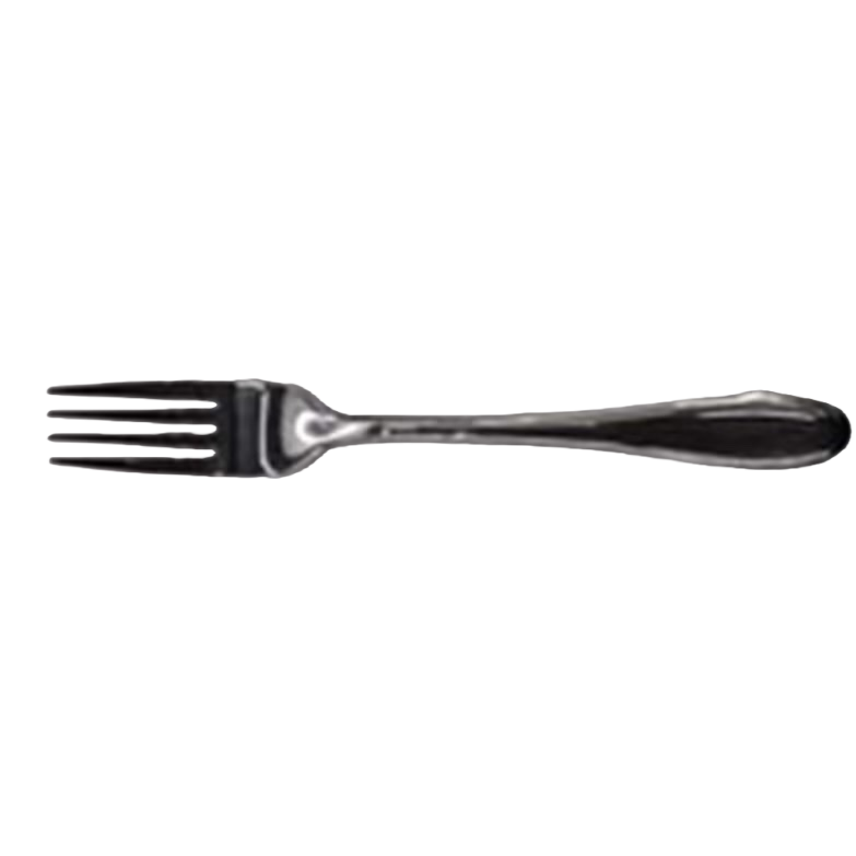 Stainless steel table fork with a metallic texture and anti-slip handle, a home-use Western table fork Item Picture