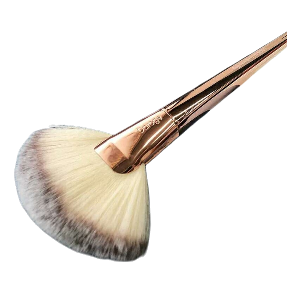 Fan-shaped loose brush makeup brush, professional fluffy setting brush, large blush brush Item Picture