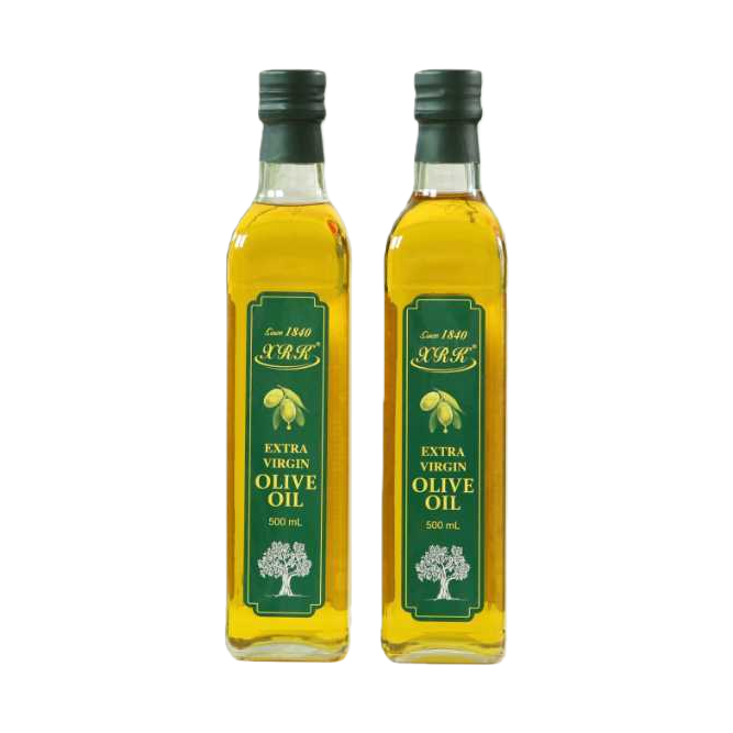 Two bottles of imported XRK extra virgin olive oil for Mediterranean-style cold dishes and cooking Item Picture