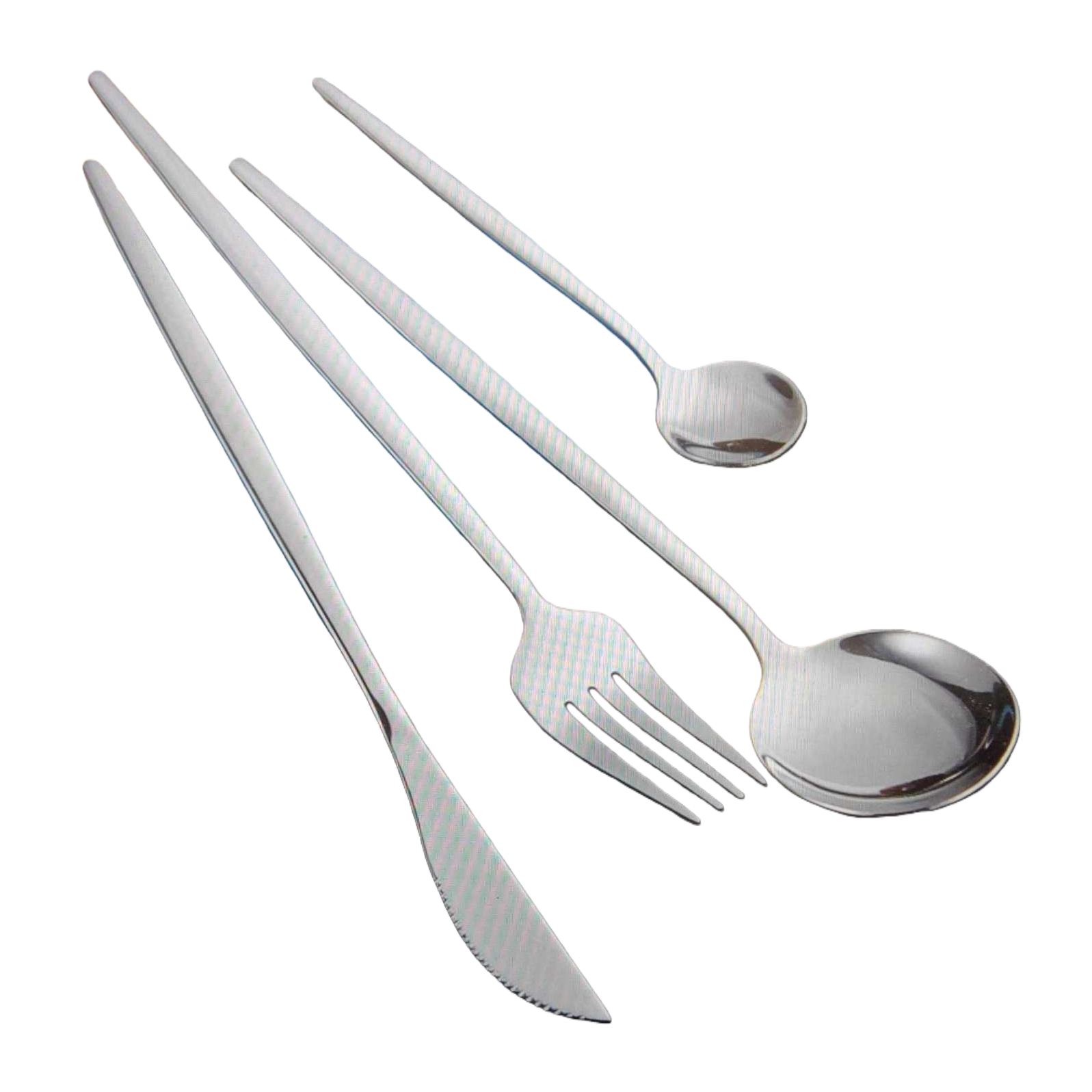 Stainless steel knife, fork and spoon set, three-piece tableware set, durable and rust-proof, household Western dining supplies Item Picture