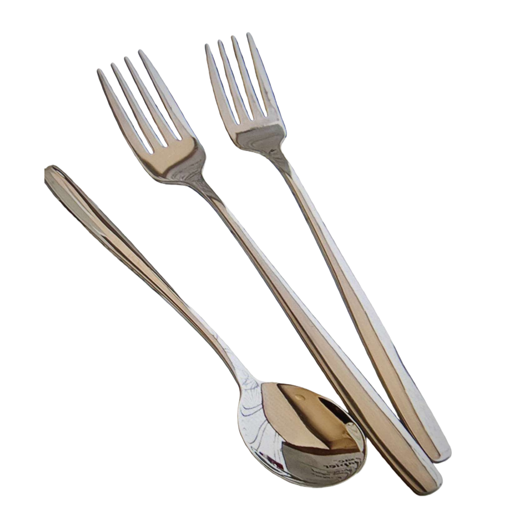 Stainless steel tableware set for forks and spoons, portable for home use and travel, with compartments for storage Item Picture