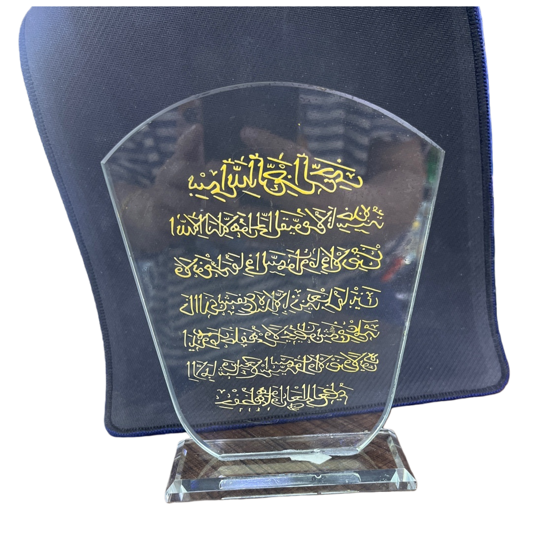 Transparent crystal glass Arabic decorative plates, MEDALS, home doorplates, wall hangings, simple and modern Item Picture