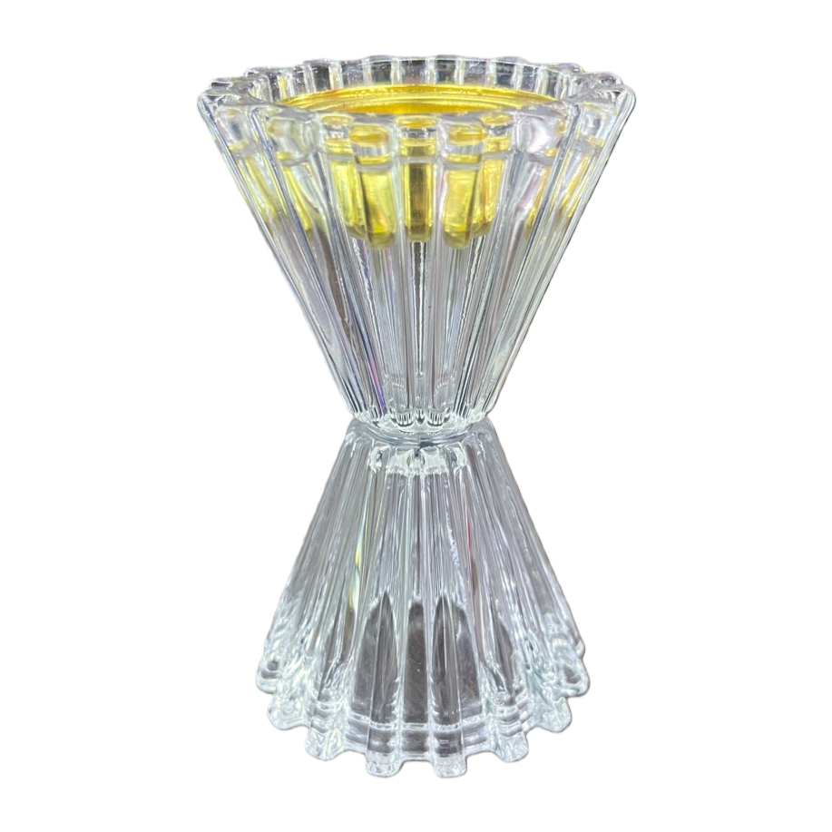 Transparent crystal glass candlesticks are simple and modern home decoration items with high borosilicate heat resistance Item Picture