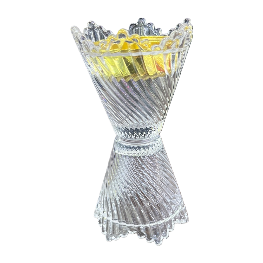 Transparent glass candlestick, simple and modern home decoration, candle stand, desktop ornament, European and American style crystal glass candlestick Item Picture