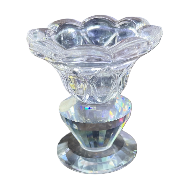 Transparent crystal flower-shaped candlesticks, home decoration ornaments, candle holders, creative gifts Item Picture
