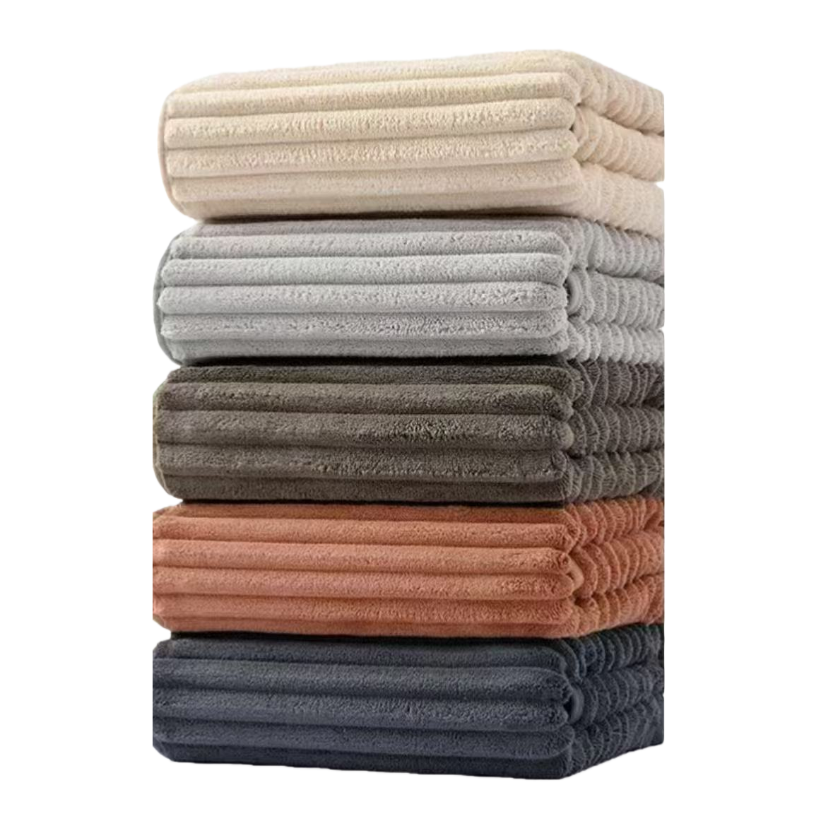A soft towel stack for stacking household absorbent and quick-drying pure cotton face towels Item Picture