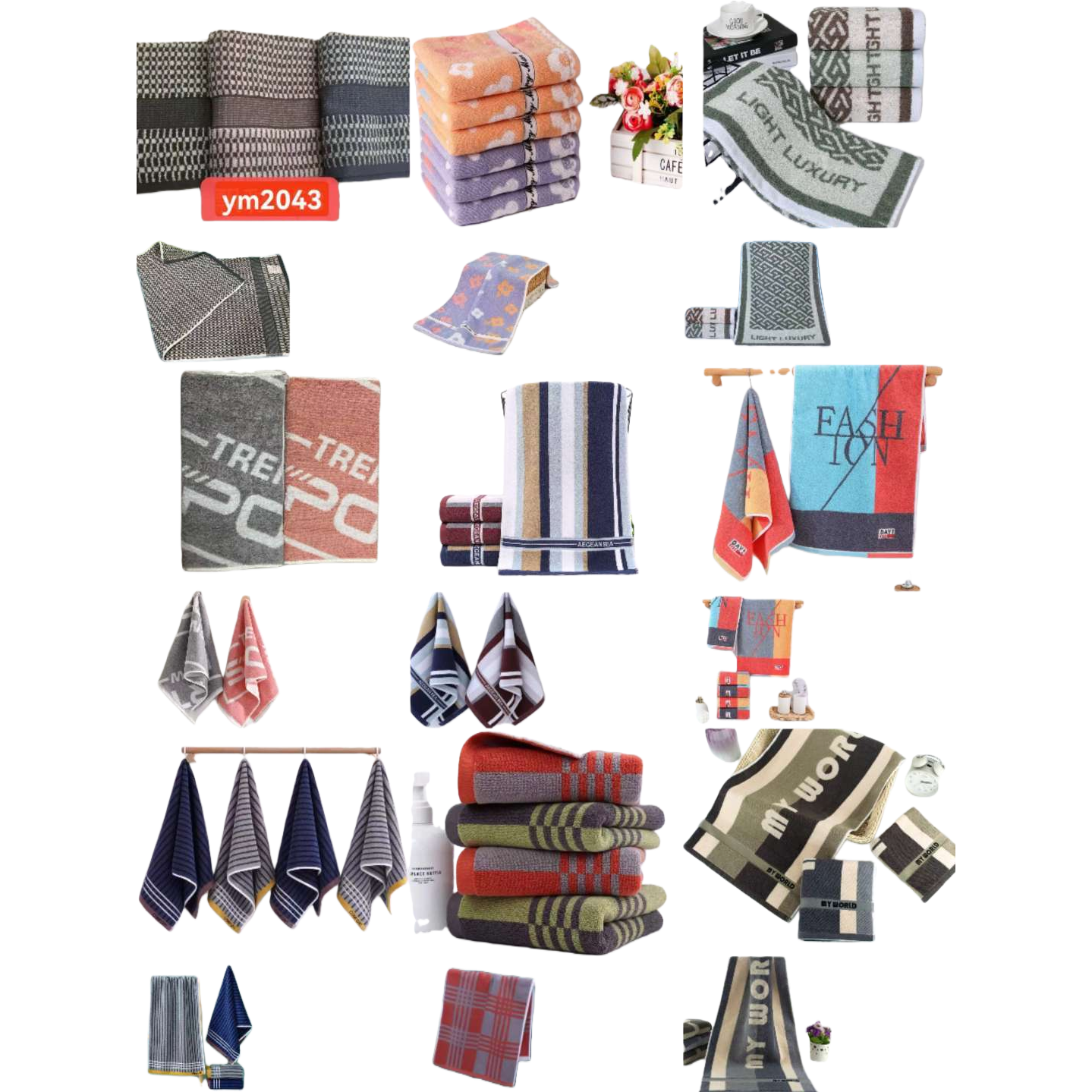 مناشف قطنية سميكة، مياه ناعمة، مناشف، مناشف، مناشف Item Picture