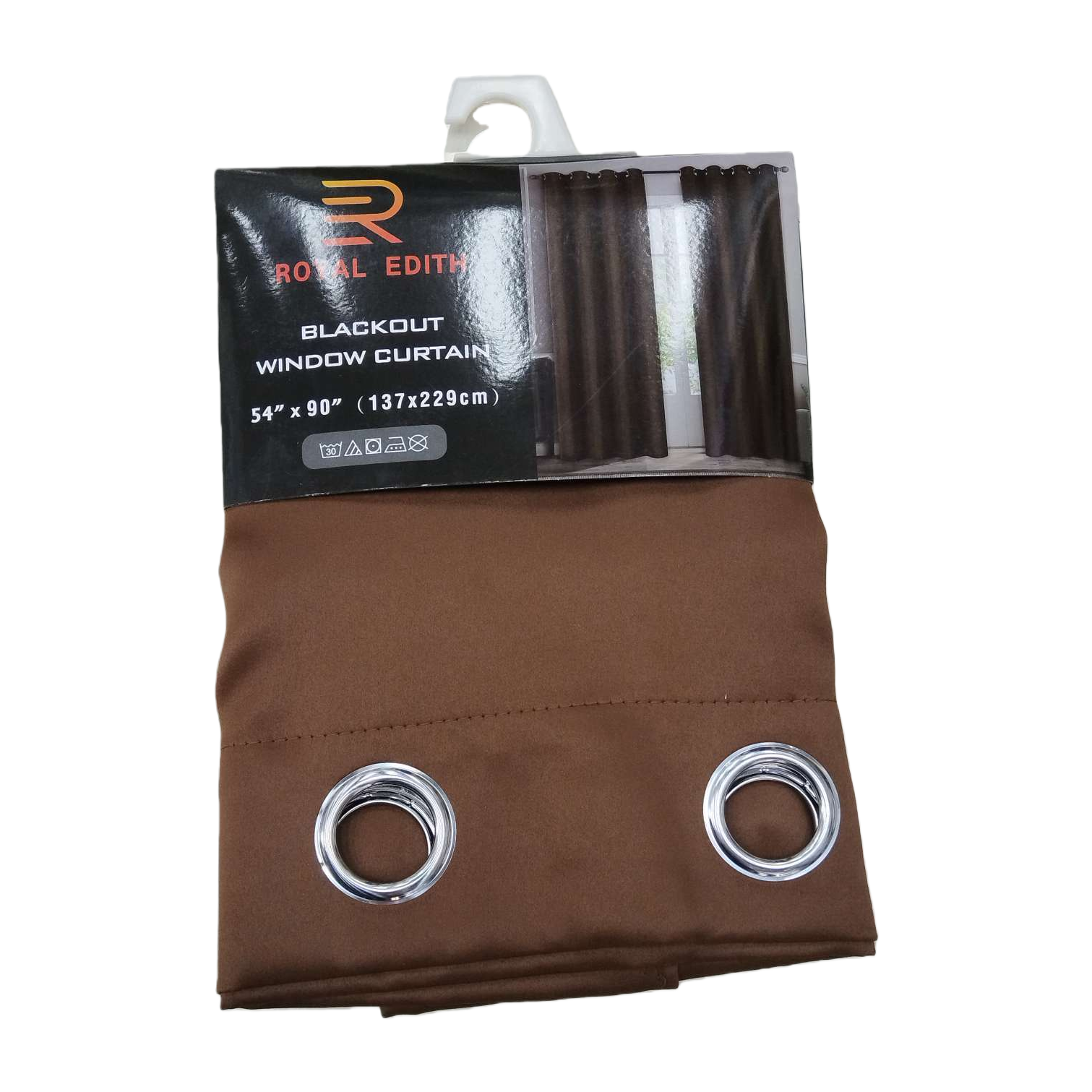 The brown blackout curtains have a high light-blocking rate and good drape, making them suitable for both living rooms and bedrooms Item Picture