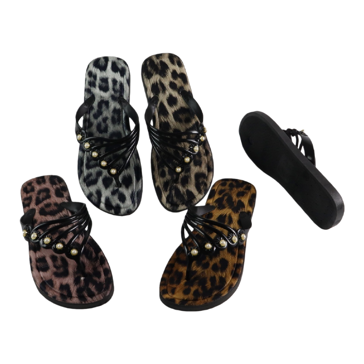 Leopard print patterned women's home slippers with comfortable, anti-slip and soft soles, new summer style Item Picture