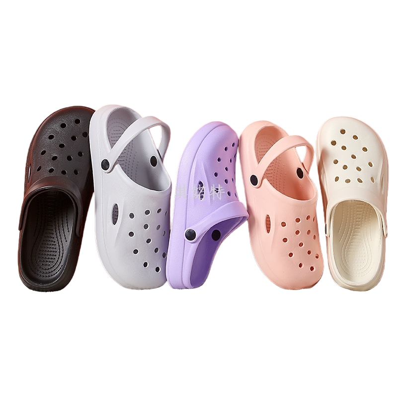 Colorful crocs for women in summer are breathable, anti-slip, lightweight and casual Item Picture