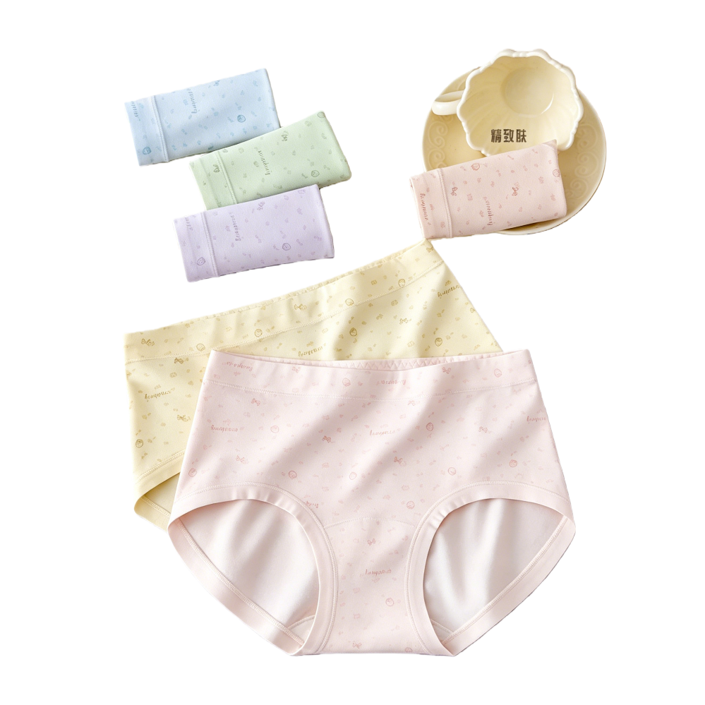 Skin-friendly cotton underwear for women: Pure cotton, comfortable, breathable and traceless underwear Item Picture