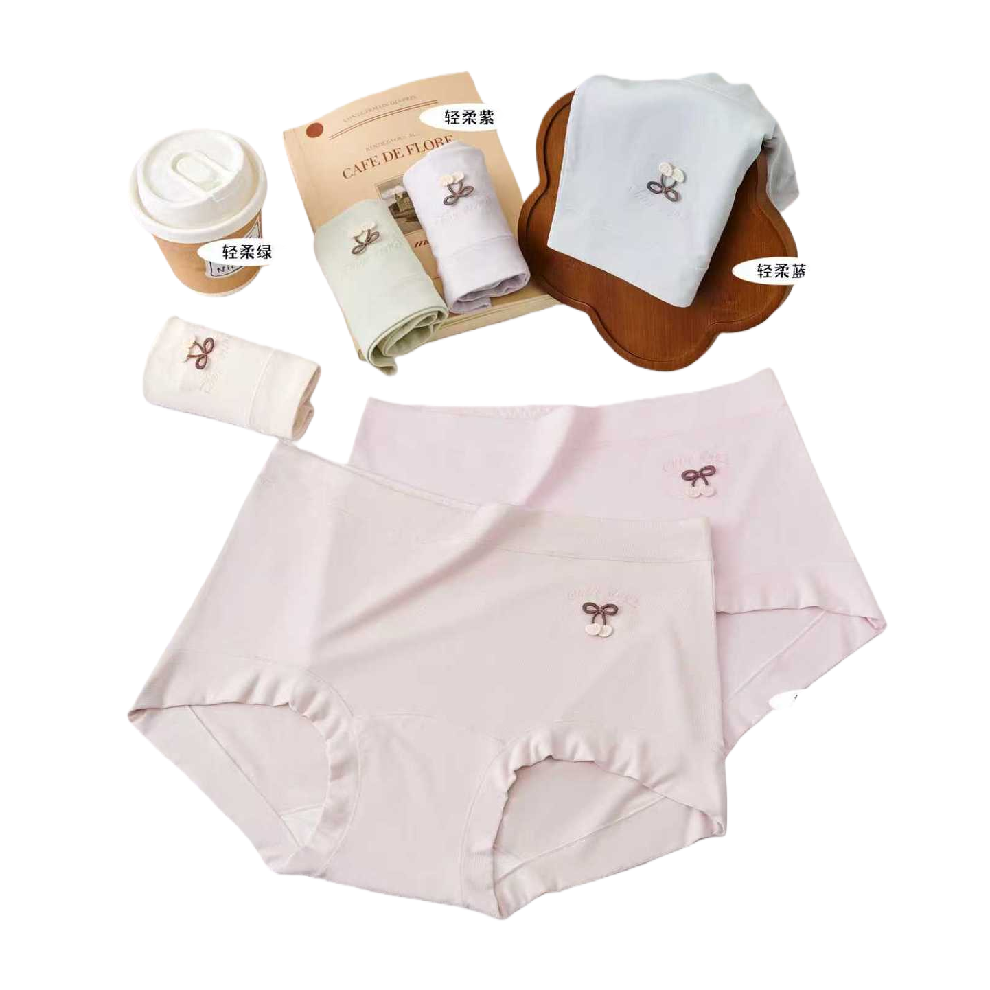 Korean Lady series pure cotton underwear for women: Comfortable, breathable and seamless basic style Item Picture