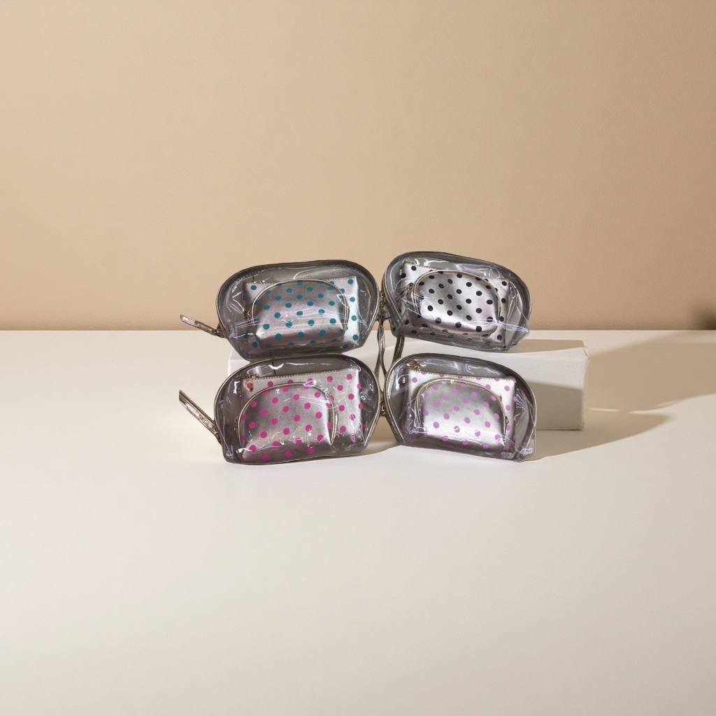 This transparent polka dot pattern handbag is a fashionable and simple single-shoulder bag for women Specification image