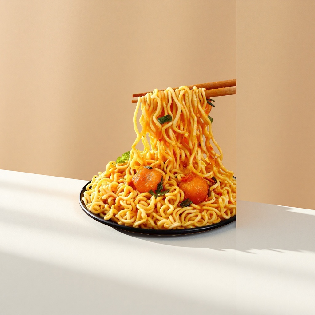 Italian meat sauce, salted egg yolk crab, spicy cheese flavor mixed noodle cup Specification image