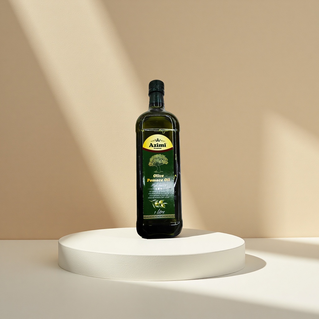 Azimi Premium Olive Pomace Oil, 500ml Mediterranean Flavor cold-pressed olive oil bottle Application Scenario