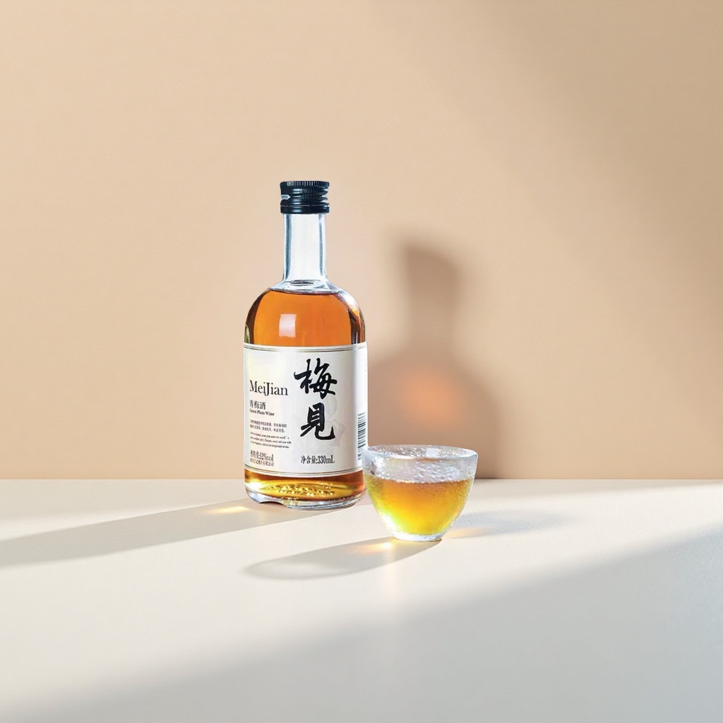 Mei Jian Plum Wine Bottle is a low-alcohol, slightly tipsy plum fruit wine details Picture