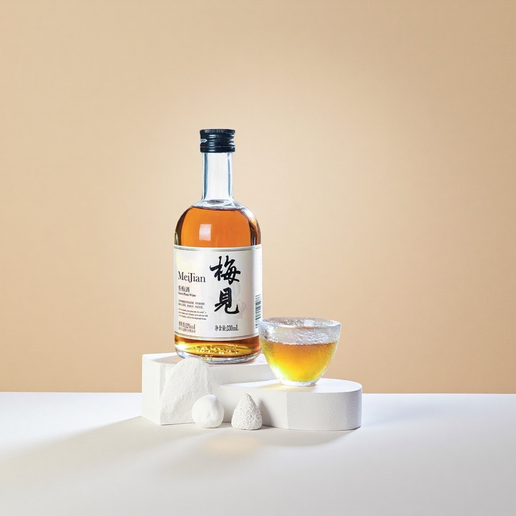 Mei Jian Plum Wine Bottle is a low-alcohol, slightly tipsy plum fruit wine Specification image