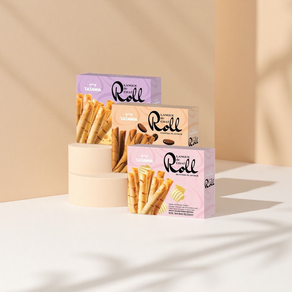 TATAWA Langue de Chat Roll Cookies in three flavors: Original, Coffee and butter details Picture