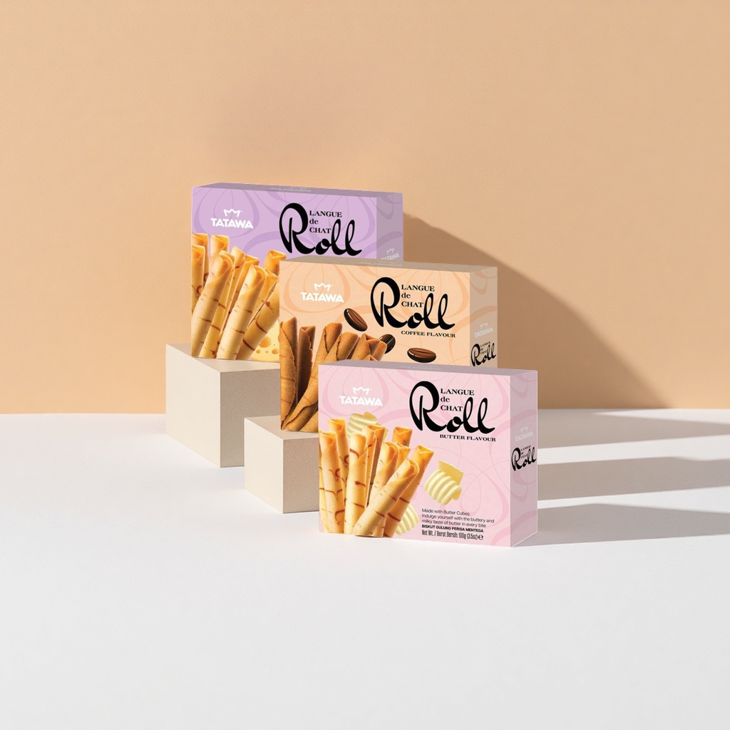 TATAWA Langue de Chat Roll Cookies in three flavors: Original, Coffee and butter Application Scenario
