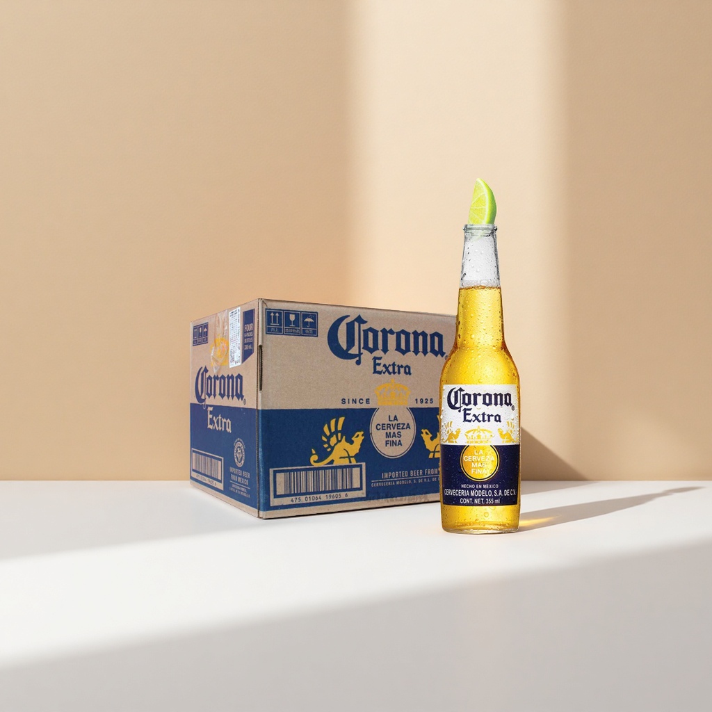 Corona Extra Beer 330ml bottled with packaging box, imported original light beer Application Scenario