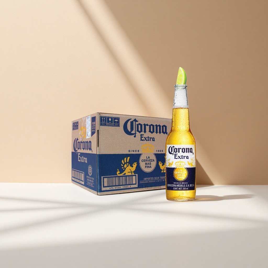 Corona Extra Beer 330ml bottled with packaging box, imported original light beer Specification image
