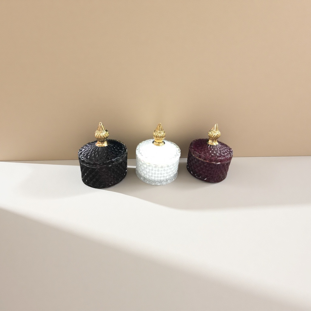 Three-piece set of gold-capped glass can jewelry Application Scenario